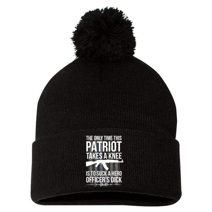 The only time this patriot takes a knee is to suck a hero Pom Pom 12in Knit Beanie