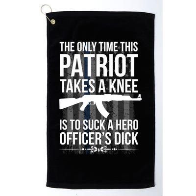 The only time this patriot takes a knee is to suck a hero Golf Towel