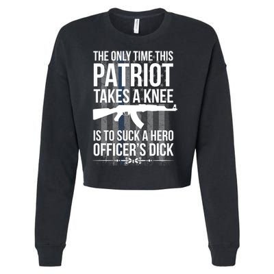 The only time this patriot takes a knee is to suck a hero Cropped Pullover Crew