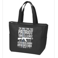 The only time this patriot takes a knee is to suck a hero Zip Tote Bag