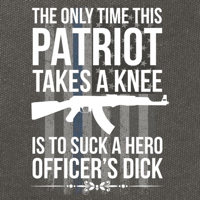 The only time this patriot takes a knee is to suck a hero Cotton Canvas Backpack
