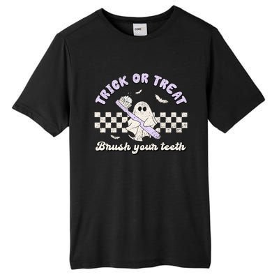 Trick Or Treat Brush Your Teeth Dentist Halloween Costume Great Gift Tall Fusion ChromaSoft Performance T-Shirt