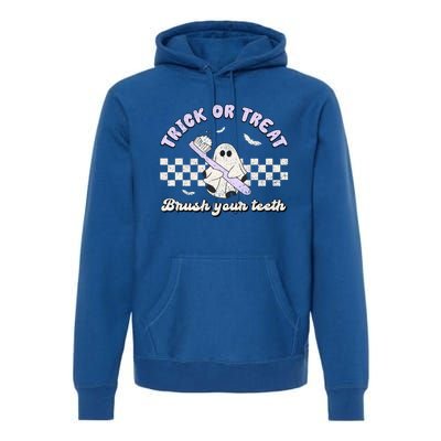 Trick Or Treat Brush Your Teeth Dentist Halloween Costume Great Gift Premium Hoodie