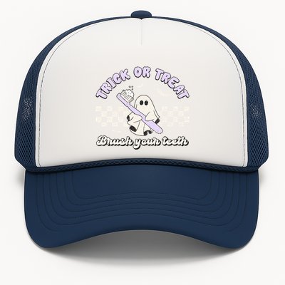 Trick Or Treat Brush Your Teeth Dentist Halloween Costume Great Gift Trucker Hat