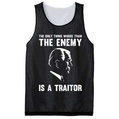The Only Thing Worse Than The Enemy Is A Traitor Mesh Reversible Basketball Jersey Tank