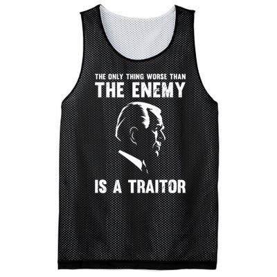 The Only Thing Worse Than The Enemy Is A Traitor Mesh Reversible Basketball Jersey Tank