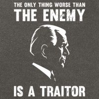 The Only Thing Worse Than The Enemy Is A Traitor Cotton Canvas Backpack