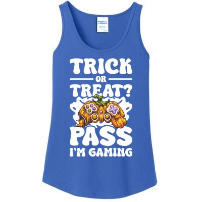 Trick Or Treat Pass IM Gaming Halloween Video Gamer Gift Ladies Essential Tank