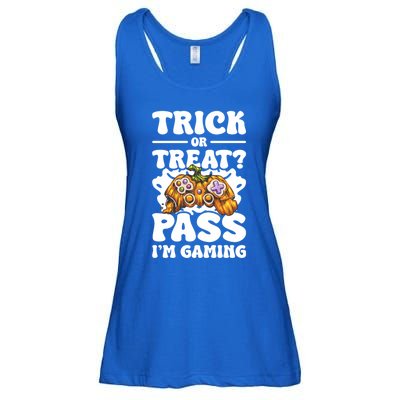 Trick Or Treat Pass IM Gaming Halloween Video Gamer Gift Ladies Essential Flowy Tank