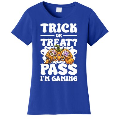 Trick Or Treat Pass IM Gaming Halloween Video Gamer Gift Women's T-Shirt