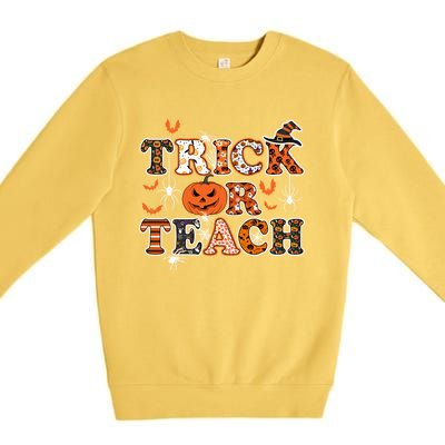 Trick Or Teach Funny Teacher Halloween Costume 2020 Funny Gift Cute Gift Premium Crewneck Sweatshirt