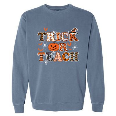 Trick Or Teach Funny Teacher Halloween Costume 2020 Funny Gift Cute Gift Garment-Dyed Sweatshirt