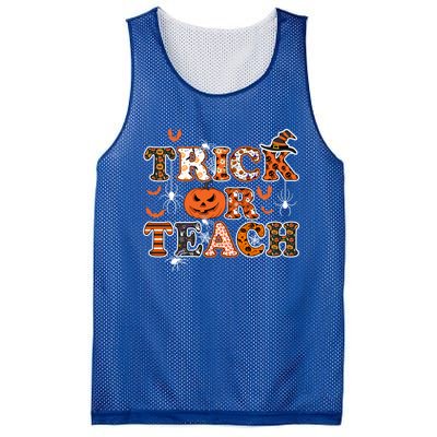 Trick Or Teach Funny Teacher Halloween Costume 2020 Funny Gift Cute Gift Mesh Reversible Basketball Jersey Tank