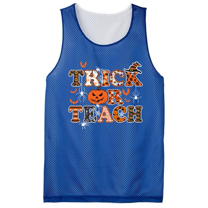 Trick Or Teach Funny Teacher Halloween Costume 2020 Funny Gift Cute Gift Mesh Reversible Basketball Jersey Tank