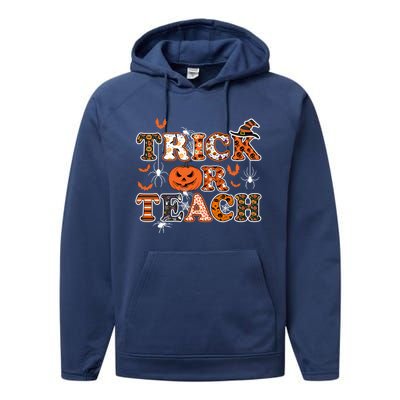 Trick Or Teach Funny Teacher Halloween Costume 2020 Funny Gift Cute Gift Performance Fleece Hoodie