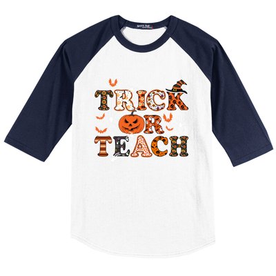 Trick Or Teach Funny Teacher Halloween Costume 2020 Funny Gift Cute Gift Baseball Sleeve Shirt