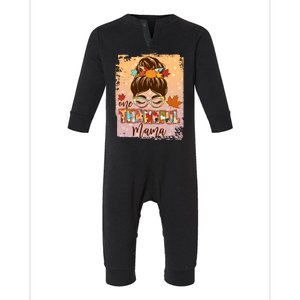 Thanksgiving One Thankful Mama Infant Fleece One Piece