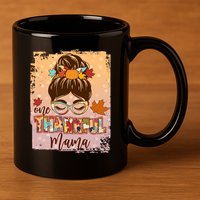 Thanksgiving One Thankful Mama 11oz C Handle Ceramic Mug