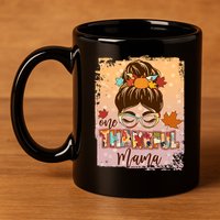 Thanksgiving One Thankful Mama 11oz C Handle Ceramic Mug