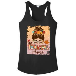 Thanksgiving One Thankful Mama Ladies PosiCharge Competitor Racerback Tank