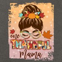 Thanksgiving One Thankful Mama Cotton Canvas Backpack