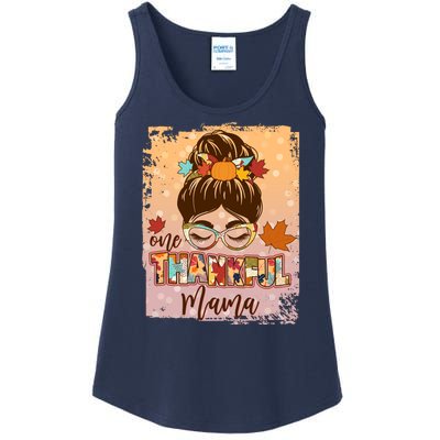 Thanksgiving One Thankful Mama Ladies Essential Tank