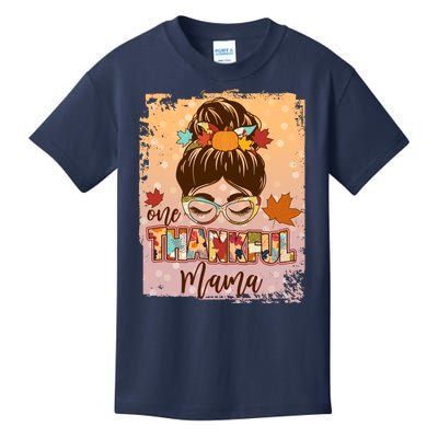 Thanksgiving One Thankful Mama Kids T-Shirt