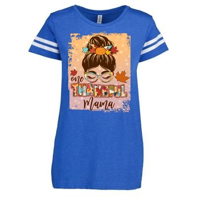 Thanksgiving One Thankful Mama Enza Ladies Jersey Football T-Shirt