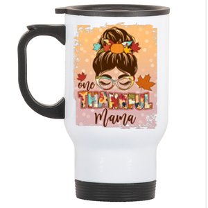 Thanksgiving One Thankful Mama Stainless Steel Travel Mug