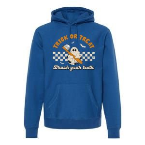 Trick Or Treat Brush Your Teeth Dentist Halloween Costume Cute Gift Premium Hoodie