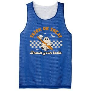 Trick Or Treat Brush Your Teeth Dentist Halloween Costume Cute Gift Mesh Reversible Basketball Jersey Tank