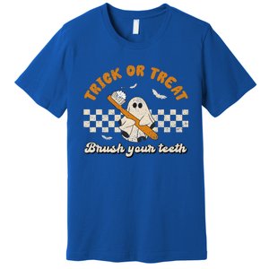 Trick Or Treat Brush Your Teeth Dentist Halloween Costume Cute Gift Premium T-Shirt