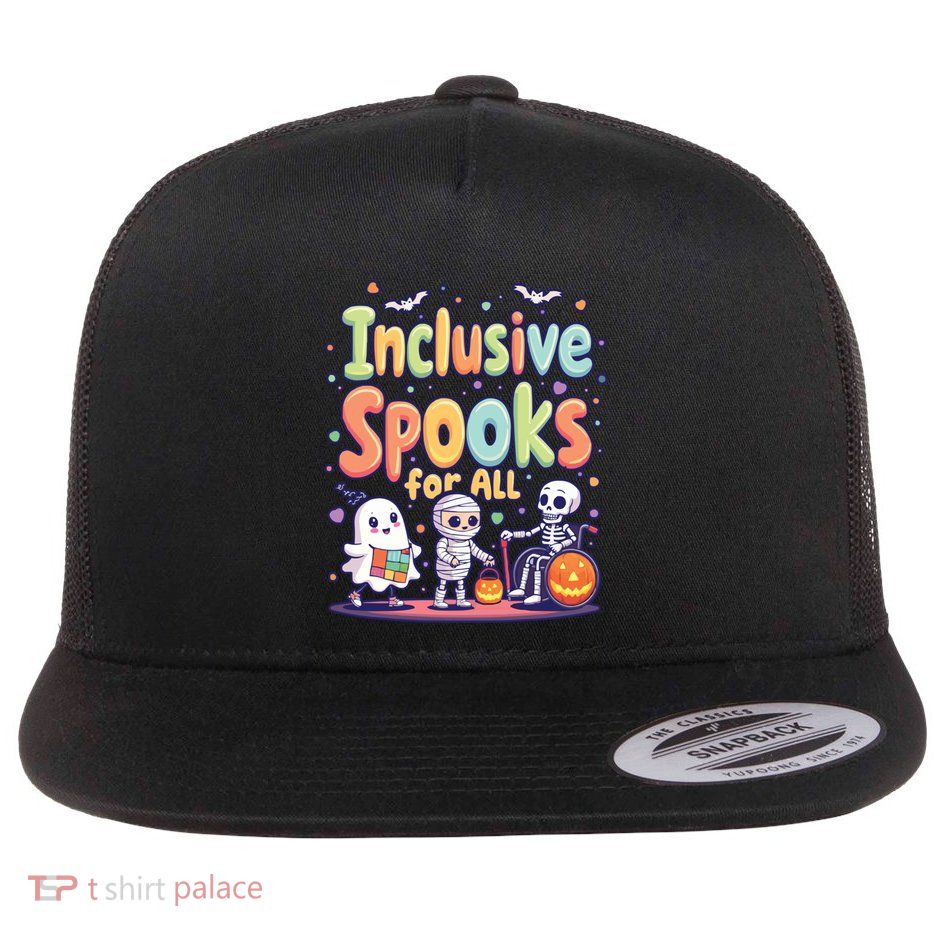 Trick Or Treat Cute Gift Flat Bill Trucker Hat