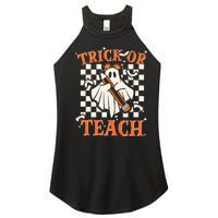 Trick Or Teach Retro Halloween Teacher Women's Perfect Tri Rocker Tank