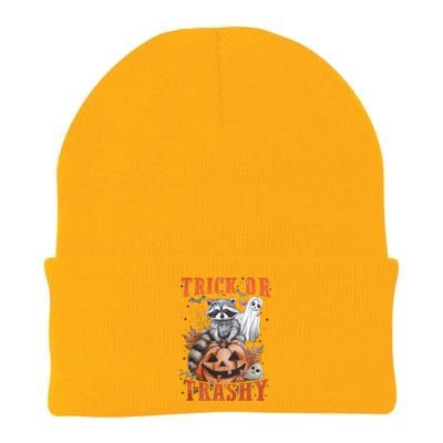 Trick Or Trashy Raccoon Feral Girl Halloween Feral Halloween Knit Cap Winter Beanie