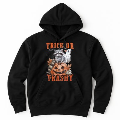 Trick Or Trashy Raccoon Feral Girl Halloween Feral Halloween Hoodie