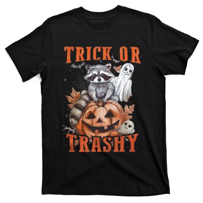 Trick Or Trashy Raccoon Feral Girl Halloween Feral Halloween T-Shirt