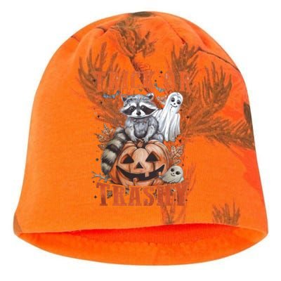 Trick Or Trashy Raccoon Feral Girl Halloween Feral Halloween Kati - Camo Knit Beanie