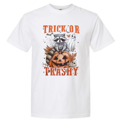 Trick Or Trashy Raccoon Feral Girl Halloween Feral Halloween Garment-Dyed Heavyweight T-Shirt