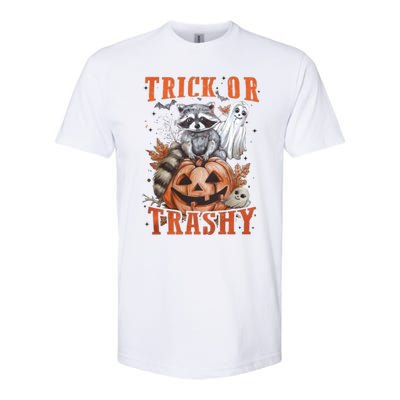 Trick Or Trashy Raccoon Feral Girl Halloween Feral Halloween Softstyle CVC T-Shirt