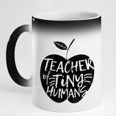 Teacher Of Tiny Hu Funny Preschool Kindergarten Teacher Gift 11oz Black Color Changing Mug