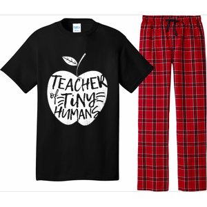 Teacher Of Tiny Hu Funny Preschool Kindergarten Teacher Gift Pajama Set