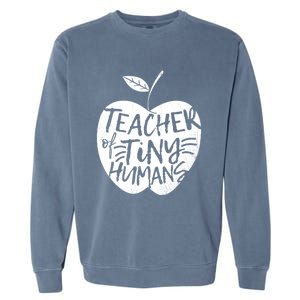 Teacher Of Tiny Hu Funny Preschool Kindergarten Teacher Gift Garment-Dyed Sweatshirt