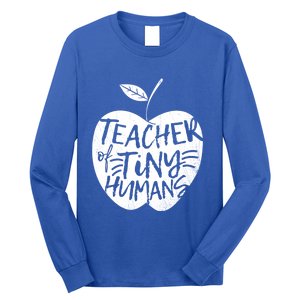 Teacher Of Tiny Hu Funny Preschool Kindergarten Teacher Gift Long Sleeve Shirt