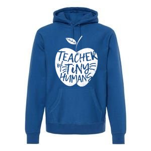 Teacher Of Tiny Hu Funny Preschool Kindergarten Teacher Gift Premium Hoodie