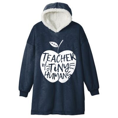 Teacher Of Tiny Hu Funny Preschool Kindergarten Teacher Gift Hooded Wearable Blanket