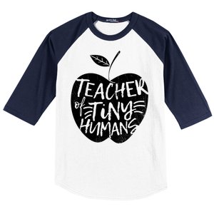 Teacher Of Tiny Hu Funny Preschool Kindergarten Teacher Gift Baseball Sleeve Shirt