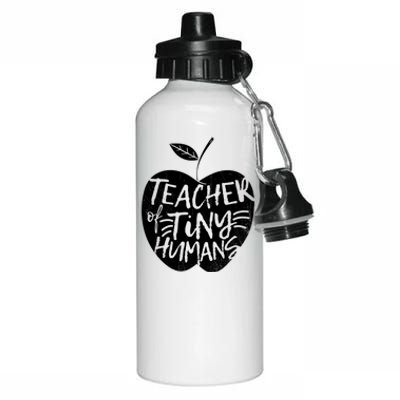 Teacher Of Tiny Hu Funny Preschool Kindergarten Teacher Gift Aluminum Water Bottle