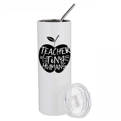 Teacher Of Tiny Hu Funny Preschool Kindergarten Teacher Gift Stainless Steel Tumbler