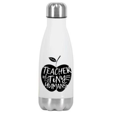 Teacher Of Tiny Hu Funny Preschool Kindergarten Teacher Gift Stainless Steel Insulated Water Bottle